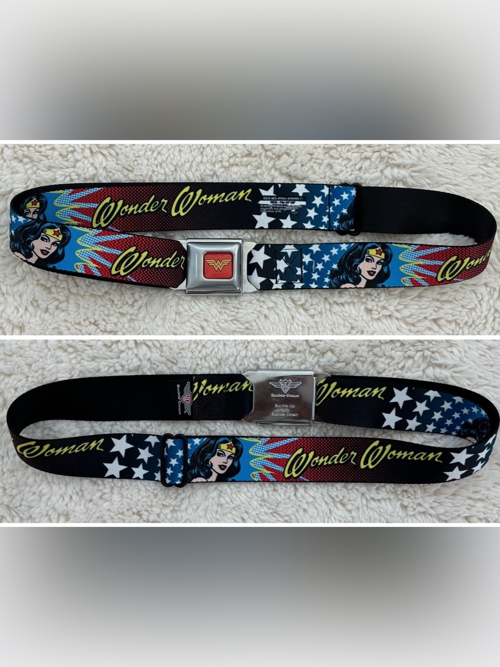 Buckle-Down Wonder Woman DC Comics seatbelt belt - fits 24-38